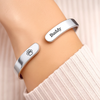Custom Engraved Stainless Steel Cuff Bracelet - Personalized Pet Memorial Sympathy Gifts For Dogs, Cats - My Best Friend, My Angel
