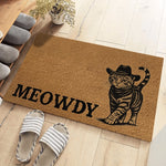 Custom Pet Photo Cowboy Cat Gifts for Cat Lovers - Personalized Doormat