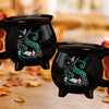 Custom 12oz Ceramic Cauldron Coffee Mug - Personalized Halloween Witchy Gifts For Besties, Sisters, BFF, Family, Yourself - Just A Witch, Sipping On Trouble