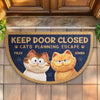 Custom Shaped Doormat - Personalized Birthday Gifts For Cat Lovers, Cat Mom And Dad - The Great Cat Escape
