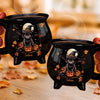 Custom 12oz Ceramic Cauldron Coffee Mug - Personalized Halloween Witchy Gifts For Besties, Sisters, BFF, Family, Yourself - Purrfectly Spooky