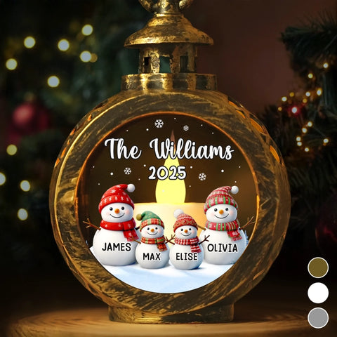 Custom Candlelight Lantern Ornament -  Personalized Christmas Birthday Gifts For Mom, Dad, Kids - Christmas Glows With Family Love