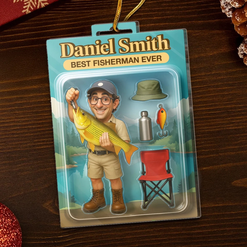 Custom Photo Acrylic Ornament - Personalized Christmas Birthday Fishing Gifts For Fisherman - Peaceful Days By The Water