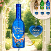 Custom Wine Bottle Wind Chime - Personalized Anniversary Wedding Gifts For Husband And Wife, Him And Her - Forever Begins With Us