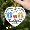 Custom Ceramic Ornament - Personalized Christmas Birthday Gifts For Mom, Dad, Kids - Together We Are Stronger