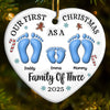 Custom Ceramic Ornament - Personalized Christmas Birthday Gifts For Mom, Dad, Kids - Together We Are Stronger