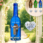 Custom Wine Bottle Wind Chime - Personalized Best Friend Birthday Gifts For Best Friends, BFF - No Limits To Friendship