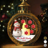 Custom Snowman Candlelight Lantern Ornament -  Personalized Christmas Birthday Gifts For Mom, Dad, Brother, Sister, Kids - Memories Grow Strong With Family