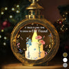 Custom Candlelight Lantern Ornament -  Personalized Best Friend Christmas Birthday Gifts For Women, Besties, Sisters, BFF - Bestie Bonds Bloom Like Flowers