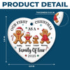 Custom First Christmas Ceramic Ornament - Personalized Christmas Birthday - Gifts For Mom, Dad, Brother, Sister, Kids - Gingerbread Hearts Warm The Home