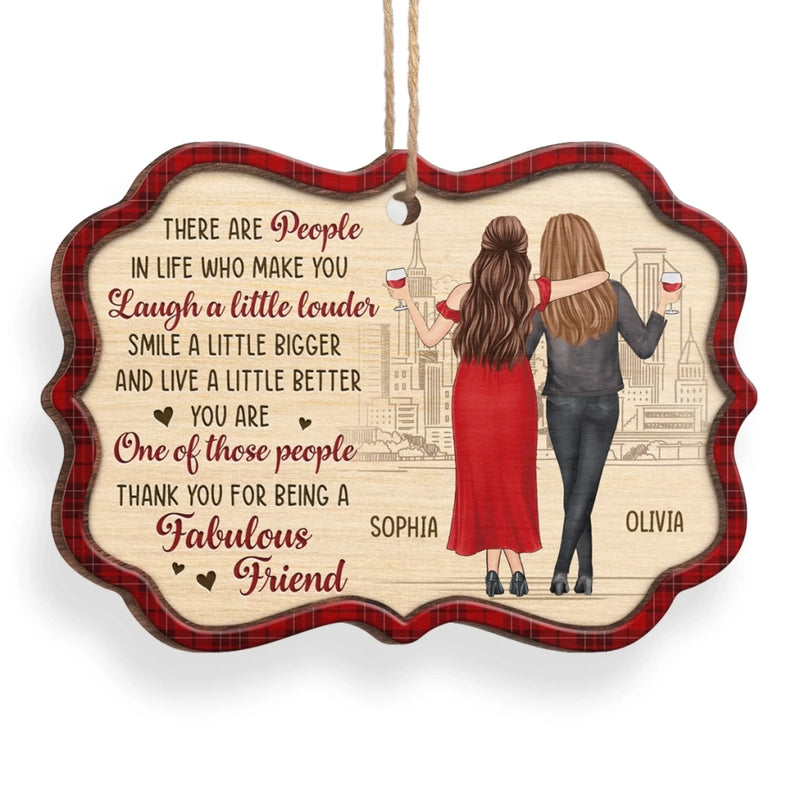 Custom Wood Ornament - Personalized Best Friend Christmas Birthday Gifts For Women, Besties, Sisters, BFF - Sidekicks To Every Story