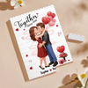Custom Vertical Rectangle Shaped Building Brick Blocks - Personalized Anniversary Wedding Gifts For Husband And Wife, Him And Her - Together We Build Forever