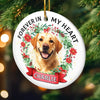 Custom Photo Ceramic Ornament - Personalized Pet Christmas Memorial Sympathy Gifts For Dogs, Cats - Love Lives On With Gentle Whiskers