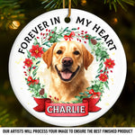 Custom Pet Photo Christmas Gifts for Dog Lovers - Personalized Ceramic Ornament