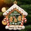 Custom First Christmas 3 Layers Shaker Ornament - Personalized Christmas Birthday Gifts For Mom, Dad, Brother, Sister, Kids - The Gift Of Family Love