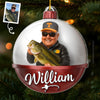 Custom Photo Acrylic Ornament - Personalized Christmas Birthday Fishing Gifts For Fisherman - Casting Dreams On Quiet Waters