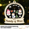 Custom First Christmas 3 Layers Shaker Ornament - Personalized Christmas Birthday Gifts For Mom, Dad, Brother, Sister, Kids - Shaking Into Christmas Joy