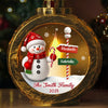 Custom Snowman Candlelight Lantern Ornament -  Personalized Christmas Birthday Gifts For Mom, Dad, Brother, Sister, Kids - Togetherness Makes Life Shine Bright