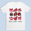 Custom Football Cheer Mom T-shirt, Hoodie - Personalized Birthday Football Gifts For American Football Players, Cheerleader, Football Lovers, Football Mom, Football Grandparent, - American Football Coquette Bow Team