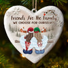Custom Wood Ornament - Personalized Best Friend Christmas Birthday Gifts For Women, Besties, Sisters, BFF - Merry Moments Together