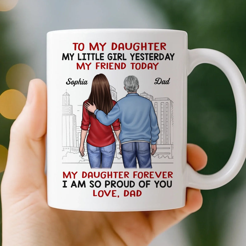 Custom Mug - Personalized Birthday Gifts For Mom, Dad, Daughter, Son - Forever My Hero, Dad