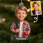 Custom Photo Acrylic Ornament - Personalized Christmas Birthday Gifts For Mom, Dad, Brother, Sister, Kids - Childhood Magic On The Tree