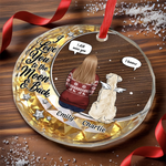 Custom Circle Glass Ornament -  Personalized Pet Christmas Memorial Sympathy Gifts For Dogs - Forever Loved Never Forgotten
