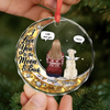 Custom Circle Glass Ornament -  Personalized Pet Christmas Memorial Sympathy Gifts For Dogs - Forever Loved Never Forgotten