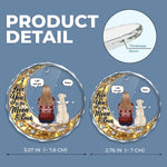 Custom Circle Glass Ornament -  Personalized Pet Christmas Memorial Sympathy Gifts For Dogs - Forever Loved Never Forgotten