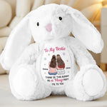 Custom Easter Bunny Plush - Personalized Best Friend Christmas Birthday Gifts For Women, Besties, Sisters, BFF - Hugs That Last Forever