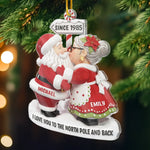 Custom Santa Acrylic Ornament - Personalized Anniversary Christmas Wedding Gifts For Husband And Wife, Him And Her - The Claus Couple Goals