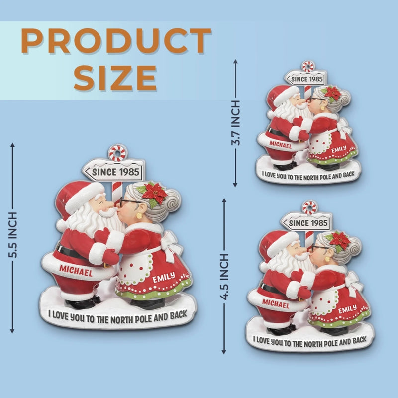Custom Santa Acrylic Ornament - Personalized Anniversary Christmas Wedding Gifts For Husband And Wife, Him And Her - The Claus Couple Goals