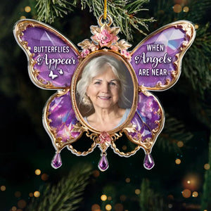 Custom Photo Acrylic Ornament - Personalized Christmas Memorial Sympathy Gifts For Loss Of Mom, Dad - Always Loved Never Forgotten
