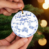 Custom Long Distance Ceramic Ornament - Personalized Christmas Birthday Gifts For Mom, Dad, Brother, Sister, Kids - Wish We Lived Closer