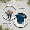 Custom Double Layer Wooden Ornament - Personalized Best Friend Christmas Birthday Gifts For Women, Besties, Sisters, BFF - Friendship Lights My Holiday