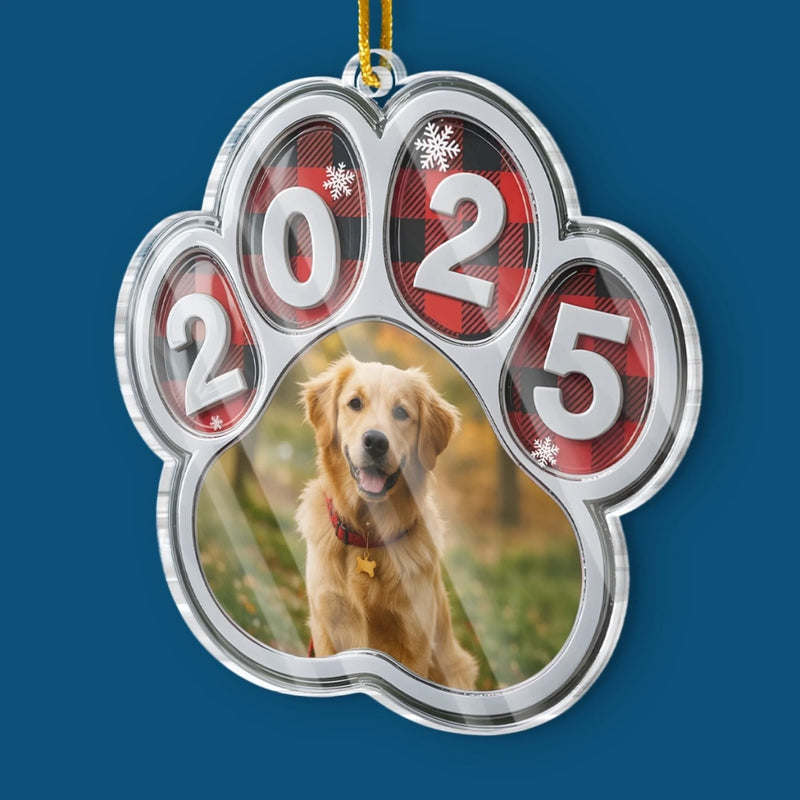Custom Photo Acrylic Ornament - Personalized Pet Christmas Memorial Sympathy Gifts For Dogs, Cats - Always Beside My Soul