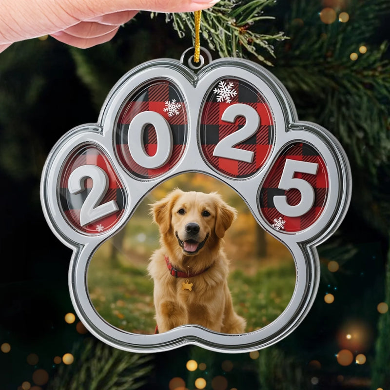 Custom Photo Acrylic Ornament - Personalized Pet Christmas Memorial Sympathy Gifts For Dogs, Cats - Always Beside My Soul