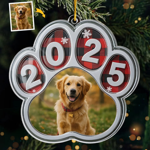 Custom Photo Acrylic Ornament - Personalized Pet Christmas Memorial Sympathy Gifts For Dogs, Cats - Always Beside My Soul