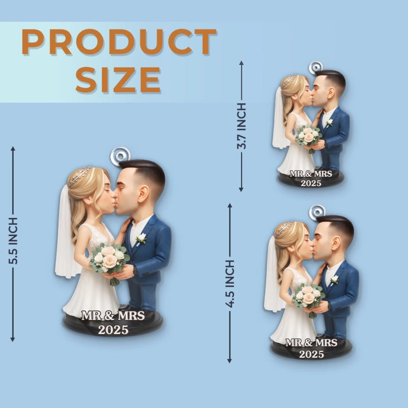 Custom Photo Acrylic Ornament - Personalized Engaged Anniversary Christmas Wedding Gifts For Husband And Wife, Him And Her - Constellations Aligned For Us