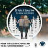 Custom Double Layer Wooden Ornament - Personalized Best Friend Christmas Birthday Gifts For Women, Besties, Sisters, BFF - Friendship Lights My Holiday