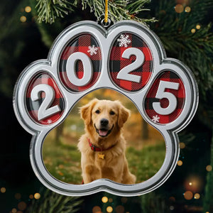 Custom Photo Acrylic Ornament - Personalized Pet Christmas Memorial Sympathy Gifts For Dogs, Cats - Always Beside My Soul