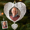 Custom Photo Angel Wings Memorial Ornament - Personalized Memorial Sympathy Gifts For Loss Of Mom, Dad - Cherished Memories Never Say Goodbye