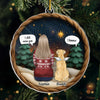Custom Acrylic Ornament - Personalized Pet Christmas Memorial Sympathy Gifts For Dogs - Fur Ever In My Heart