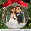 Custom Photo 3D Acrylic Ball Ornament - Personalized Anniversary Christmas Wedding Gifts For Husband And Wife, Him And Her - Sparkle Of Forever