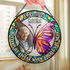 Custom Photo Stained Glass Window Hanging Suncatcher - Personalized Memorial Sympathy Gifts For Loss Of Mom, Dad - I'm Always With You
