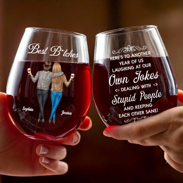 thumbnail image 2 of Sister Gifts Stemless Rainbow Wine Glass, Best Sister Birthday & Graduation Gifts, 15oz, Women-Side By Side Or Miles Apart, Always Close At Heart 2 of 13