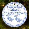 Custom Long Distance Ceramic Ornament - Personalized Christmas Birthday Gifts For Mom, Dad, Brother, Sister, Kids - Wish We Lived Closer