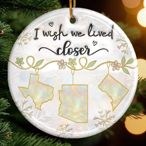 Custom Long Distance Ceramic Ornament - Personalized Best Friend Christmas Birthday Gifts For Women, Besties, Sisters, BFF - Bestie You Are My Gift