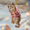 Custom Acrylic Ornament - Personalized Christmas Birthday Gifts For Cat Lovers, Cat Mom And Dad - Cats Make Spirits Bright