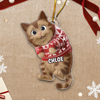 Custom Acrylic Ornament - Personalized Christmas Birthday Gifts For Cat Lovers, Cat Mom And Dad - Cats Make Spirits Bright